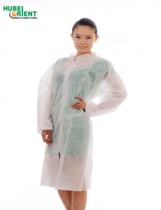 Disposable 35G/M2 PP Nonwoven Medical Lab Coat With Zipper Manufactures