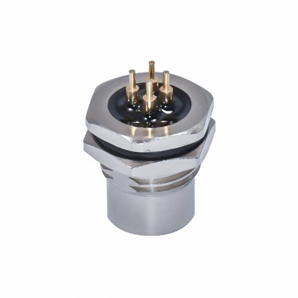 Quality Factory Automation ACode PCB Mount M12 Screw Lock Wire PCB Panel Flang Waterproof Connector for sale