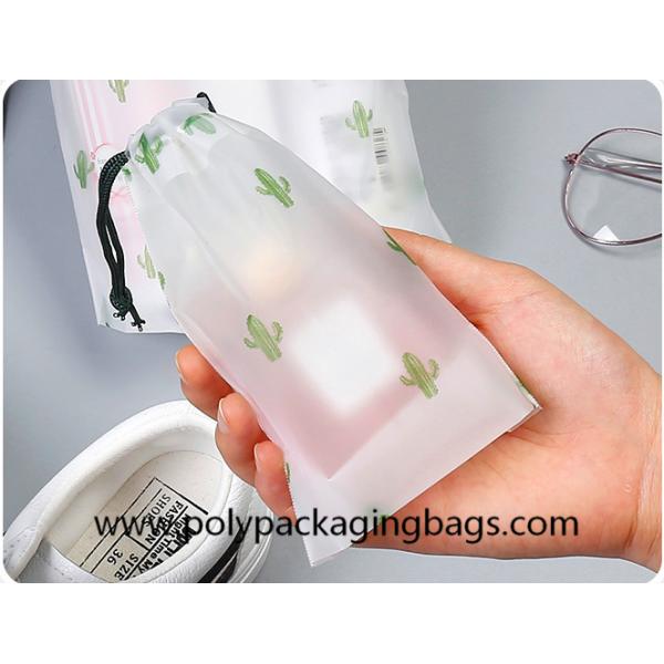 22*33cm Frosted PE Plastic Drawstring Pouch Bag