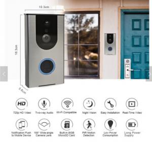  Wifi Video Doorbell Outdoor Battery IP Camera PIR Night Vision Wireless Door Intercom Builtin 8G TF Card IP65 Waterproof Manufactures
