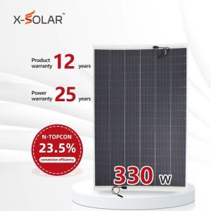 Max. System Voltage DC 1000/1500V IEC Solar Panel 330W HJT Solar Cell ETFE RV Awning Transparent Bificial Module for RV