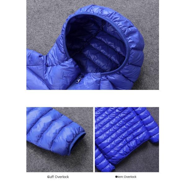 Nylon Hooded Duck Feather Jacket Winter Bubble Puff Filled Down Jackets