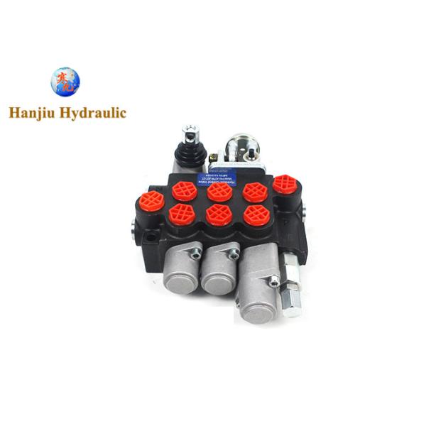 Quality Monoblock Directional Control Valve 40 L/Min 11GPM 3 Spool 4 Positions Double Actiong + Joystick for sale