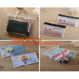 frosted pvc Zip lockk document file bag, Custom zipper file folder bag, plastic