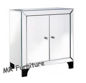  2 Doors Mirrored Side Board Cabinet For Living Room / Bedroom Custom Size Manufactures