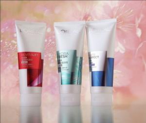China Cold Stamping Shiny Tube to Pack Facial Cleanser Flexible Plastic Barrier Laminated Tube,Serial Design on sale