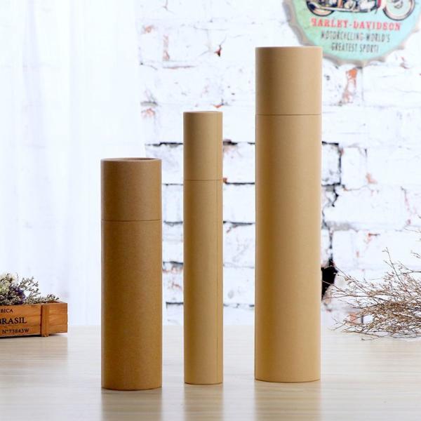 Customized Paper Cans Packaging Box Recyclable Kraft / Cardboard Round Shape Gift Box