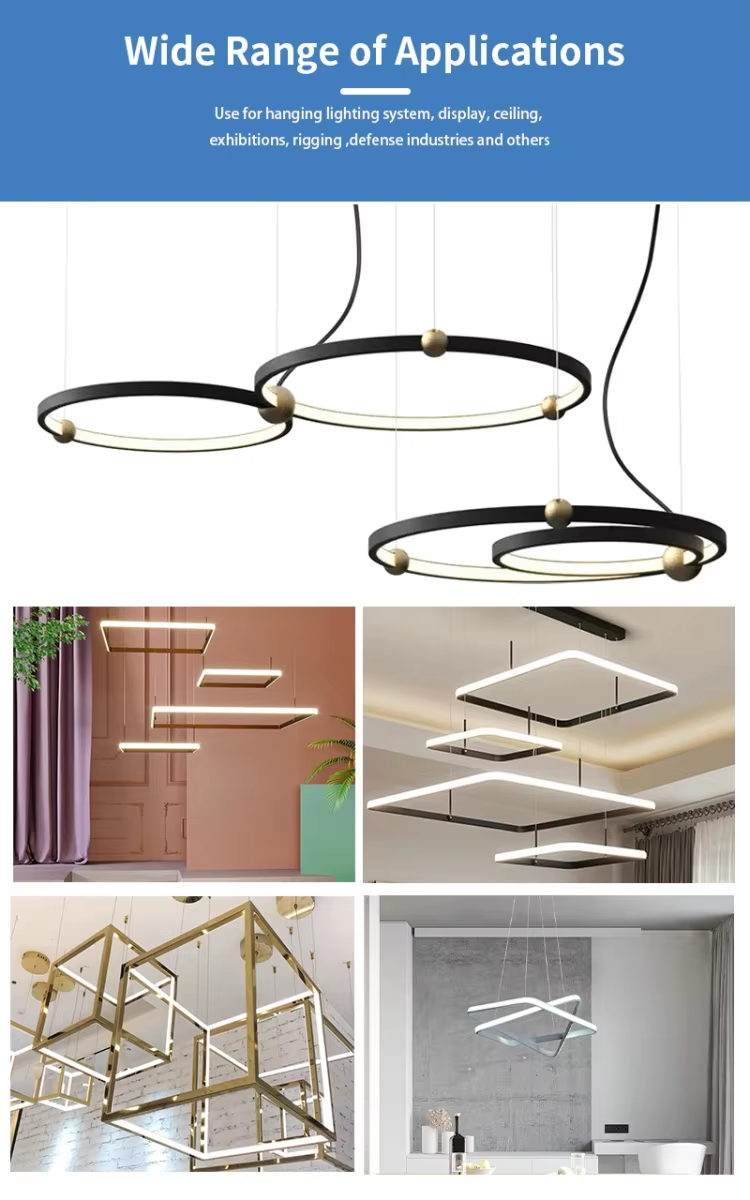 Ceiling Mount SS Aircraft Cable Clamp Adjustable Hook Side Exit Cable Gripper Lighting Wire Suspension Fixing Accessory