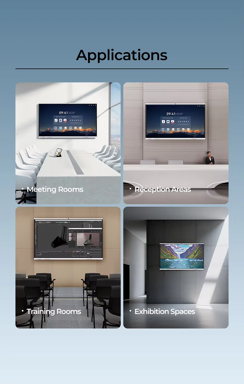 CH 4K Android+Windows 20-Point Touch Interactive Flat Panel Whiteboard 55/65/75/85/86 Inch Teaching Board
