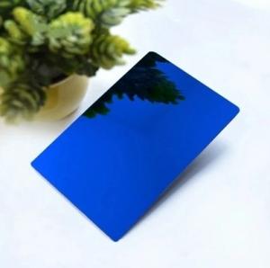 China Blue Decorative Stainless Steel Sheet Plates Brushed Hairline Satin Vibration Sand Blasted on sale