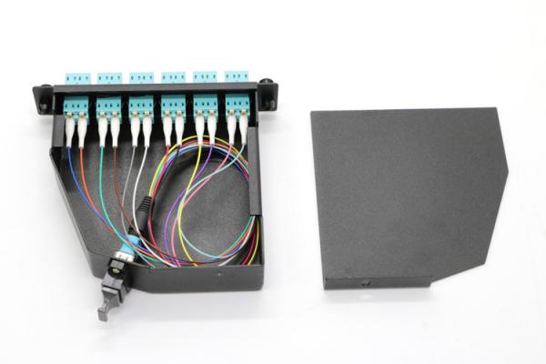 Customized Duplex Fiber Optic MPO Patch Panel MPO To LC Connectors 12 Port