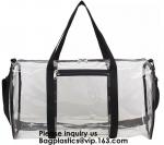 Clear Duffel Gym Bag Transparent PVC Carry Bag With Shoulder Strap,Cosmetic