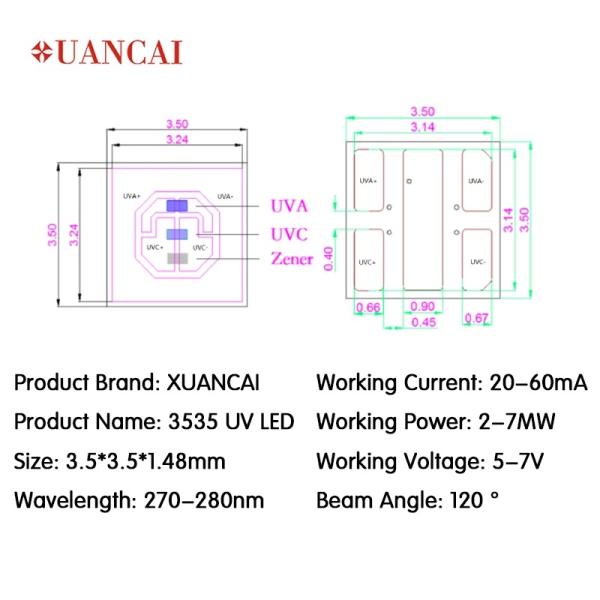280nm 3535 Uv Led