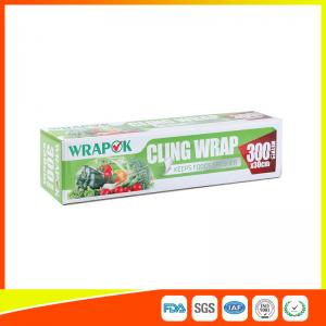  Microwave Safe Food Wrapping Catering Foil And Cling Film With Cutter 300m * 30cm Manufactures