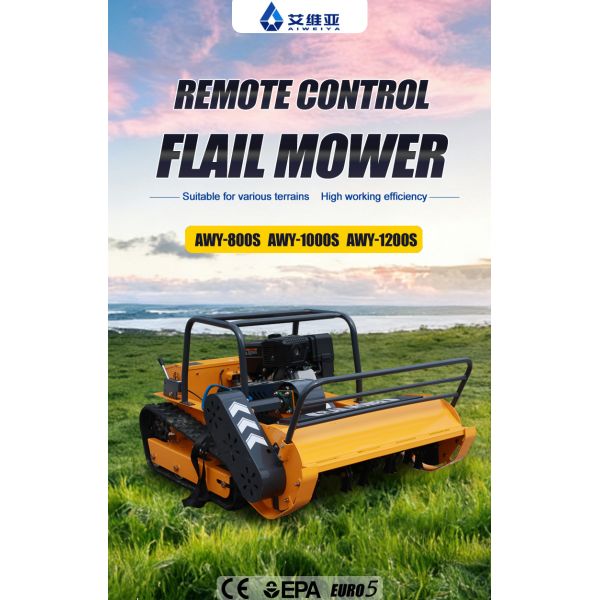 Durable Flail Mower with Enhanced Cutting System, Efficiently Cuts Tall Grass, Weeds and Brush, Stable Structure