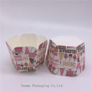 China Personalized Printed Cupcake Wrappers , Greaseproof Square Cupcake Baking Cups Bakery Set on sale