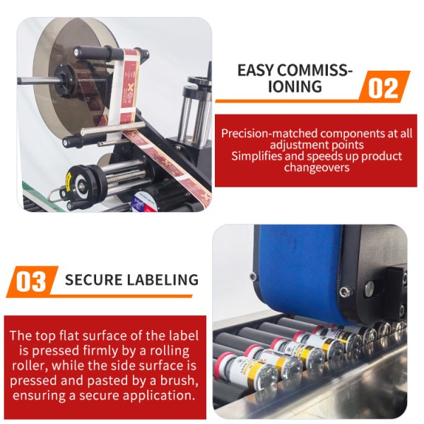 Customized Horizontal Labeling Machine Modular Bottle Labeler Machine