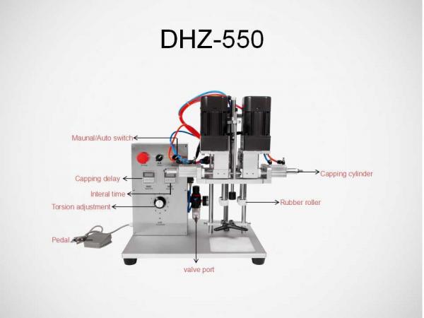 DHZ -550 Pedal Vial Semi Automatic Capping Machine Plastic Bottle Cap Sealing