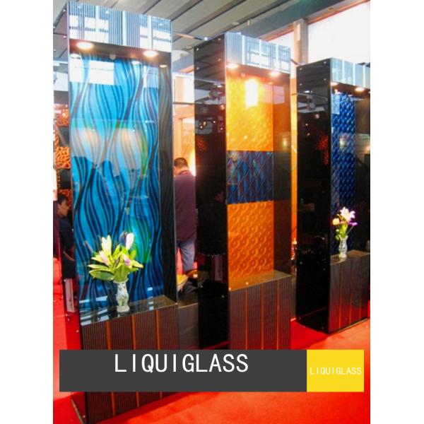 4mm Tinted Laminated Glass Liquid Stereoscopic Effect Pattern