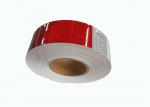 Red And White Retro Adhesive Reflective Tape For Vehicles , Reflective Marking