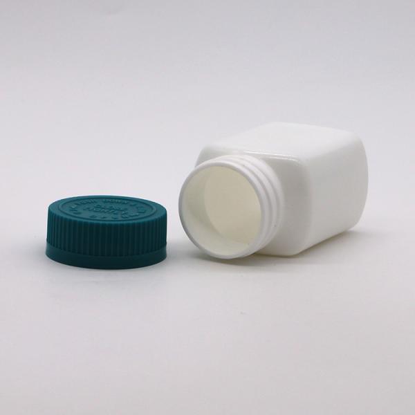 Medicine Storage Box 95mL Square HDPE Plastic Bottle Jar for Solid Tablet Capsule