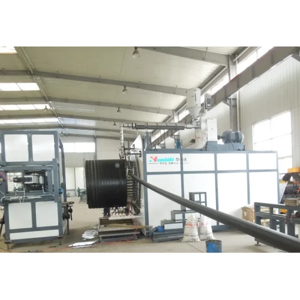 HDPE Large Diameter Hollow Wall Winding Pipe HDPE Structured Wall Pipe Production Line