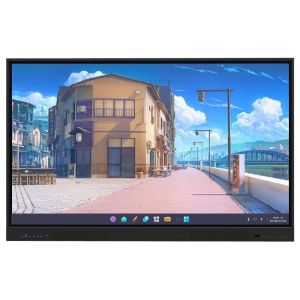 500cd/m2 Brightness LCD Smart Board with Android OS 14 and Or Gray Black Frame