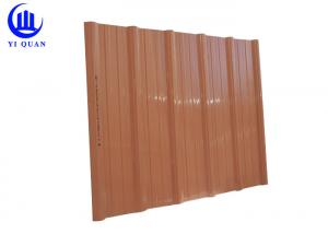 China Pvc Wave Molding Brown Resin Plastic Roof Tiles Anti - UV Agent on sale