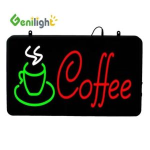 Genilight Indoor 22*13inch LED Cafe Open Sign with Power Saving and SDK Function