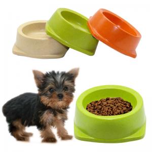  Customized Size Ceramic Pet Bowl , Pet Food Bowl Green / Orange / Beige Color Manufactures