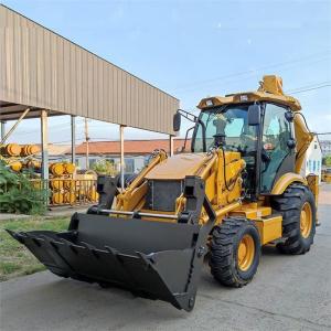  Heavy Machinery Front End Loader Backhoe With Front Bucket High Efficiency Manufactures