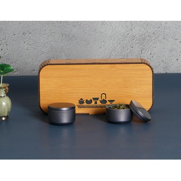 Embossing Glossy Wooden Box Packaging For Tea Bag Storage Thickened