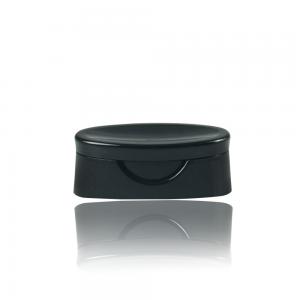  24/400 Black Flip Top Cosmetic Plastic Bottle Cap For Shampoo Manufactures