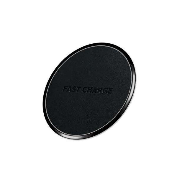 Quality Round PU Leather 105mm Magnetic Portable Phone Charger for sale
