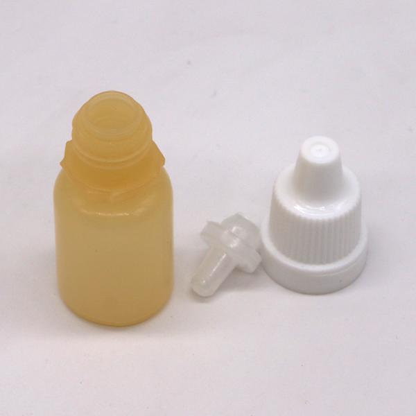 LDPE Plastic White Empty Squeezable Eye Liquid Dropper Bottle with Tamper Proof Caps 10mL