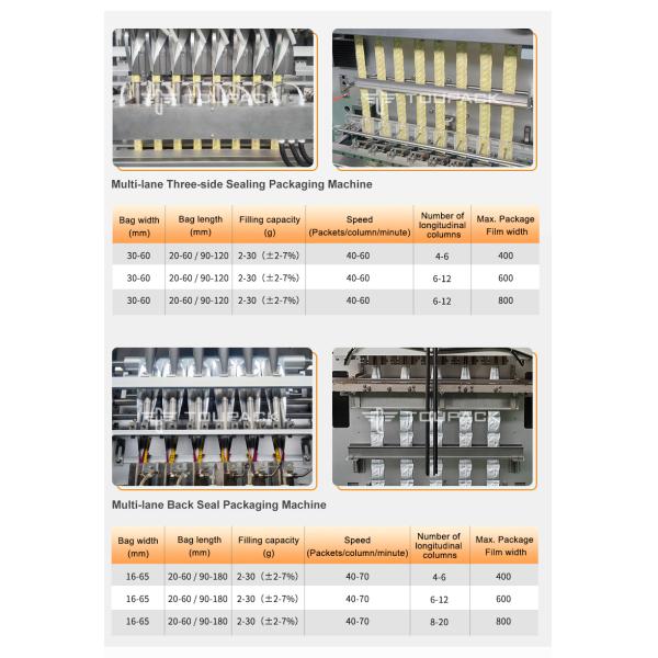 4 lines powder packing stick machine