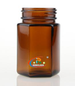  amber glass bottle 150ml，hexagonal Manufactures