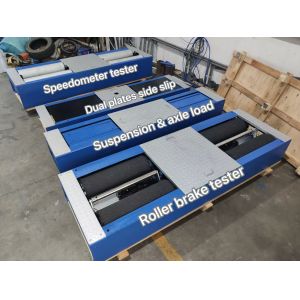 5-in-1 Roller Brake Tester with 4000kg Max Axle Load, Dual Plate Side Slip, and Industrial Control Computer for Vehicle Test Line