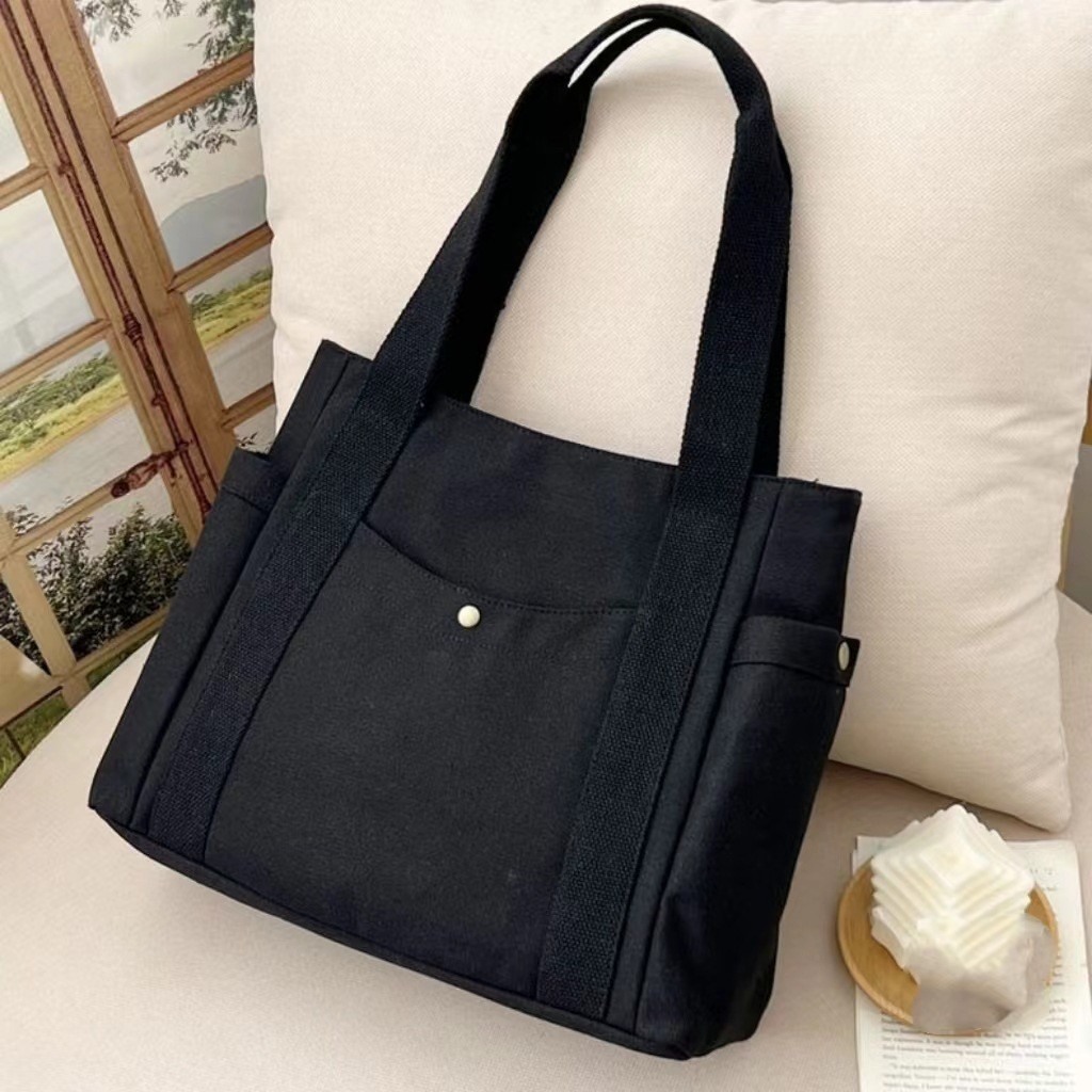 Canvas bag Tote going out canvas all-in-one work high appearance level commute large capacity art student single shoulde