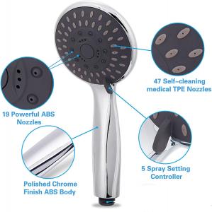  5 Spray Bathroom Shower Mixer Tap Set , 19cm Chrome Shower Trim Kit Manufactures
