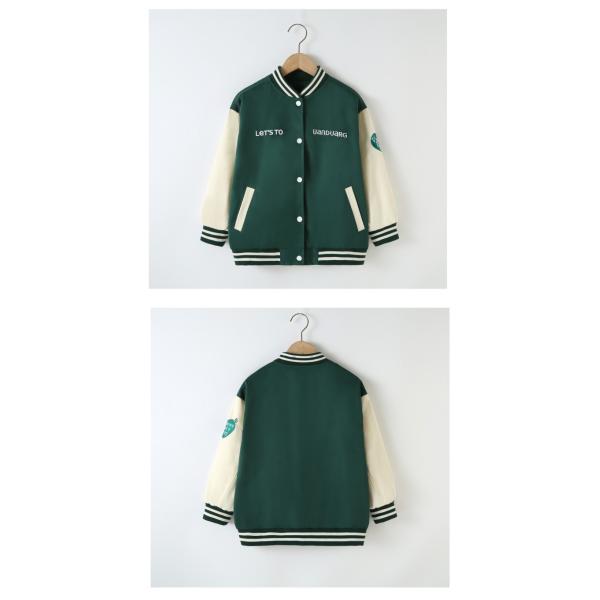Spring Fall Trendy Children Clothing Windproof Round Collar Patchwork Baseball Jacket