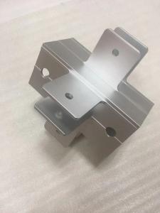  CNC Machining Aluminum Bracket with Drilling Holes Silver Anodized Silver Color Manufactures