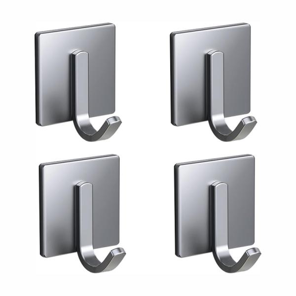 Quality Stable and Durable Adhesive Hooks Stainless Steel Wall Hooks Stick on Hooks for sale