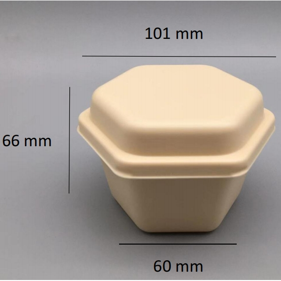 Hexagonal Travel Compostable Disposable Tea Pot Corn Starch Tea Set Pot