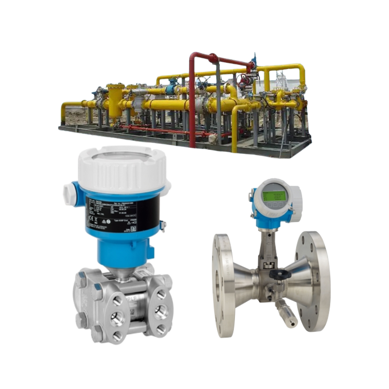 Flow control valve assembly with Endress+Hauser Proline Prowirl R 200 vortex flowmeter and Deltabar PMD55B pressure transmitter.