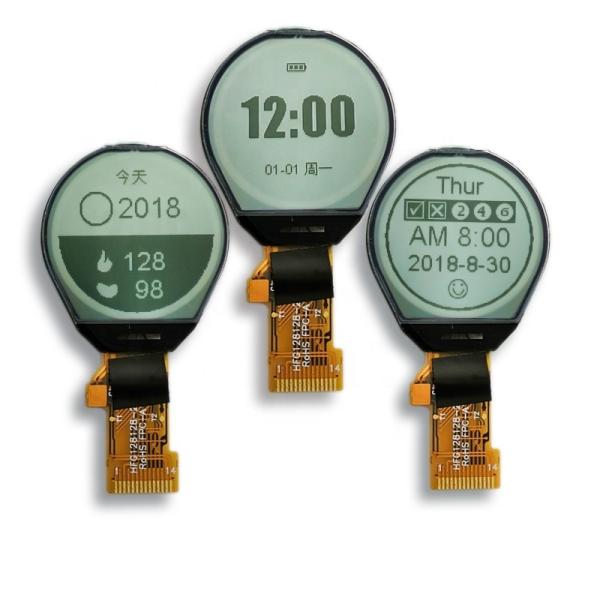 China 1.3inch GY128128-23 Round LCD Module 4-Spi FSTN Custom Monochrome Dot Matrix Clock COG LCD Screen 128x128 Circle Display on sale