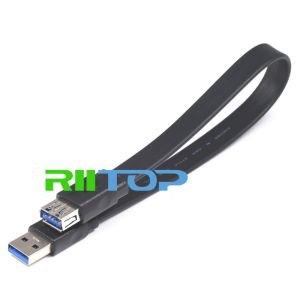 Super Slim Flat Micro USB3.0AM to Micro-B USB3.0 Data Cable Cord 0.3m 1FT Hi