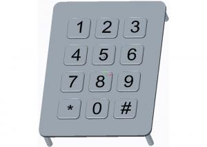 China Rugged Industrial Metal Numeric Keypad Front Side Mounting With Flat Keys on sale