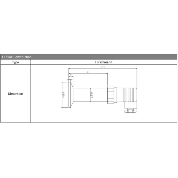 Diffusion Silicon Transmitter Big Diaphragm Pressure Transducer Liquid Sensor Pressure Sensor
