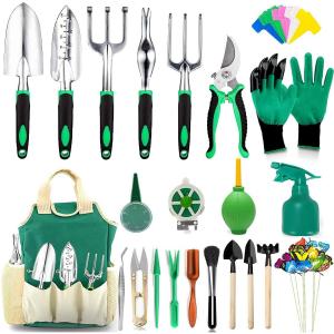  82pcs Garden Tools Set with Extra Succulent Tools Set and Heavy Duty Gardening Tools Aluminum Manufactures